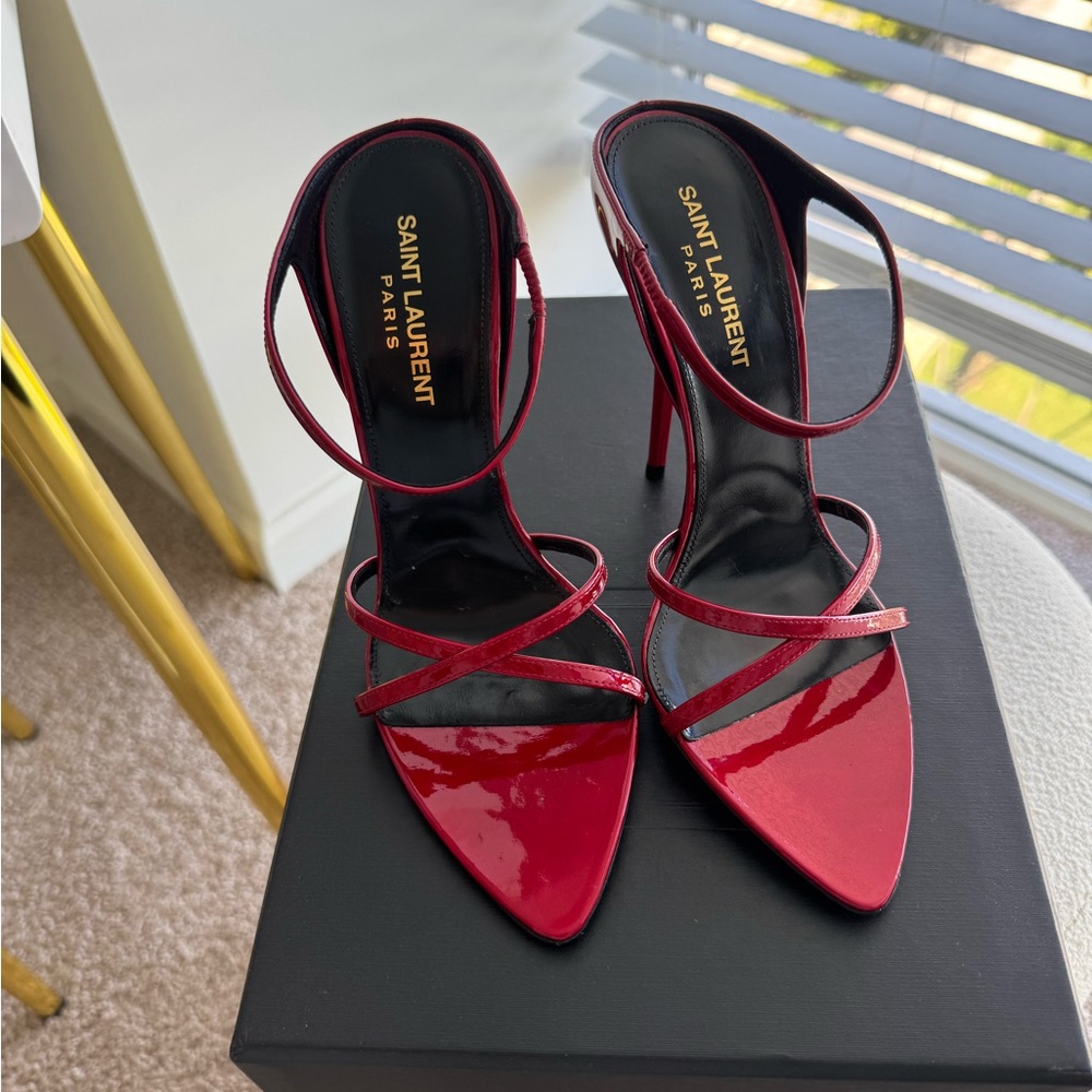 Saint Laurent Glossy Red Heels
